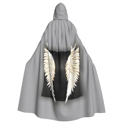 KLJnmbb Halloween-Kapuzenumhang mit Engelsfedern, lebendig, volle Länge, Unisex, Cosplay-Kostüm für Erwachsene von KLJnmbb