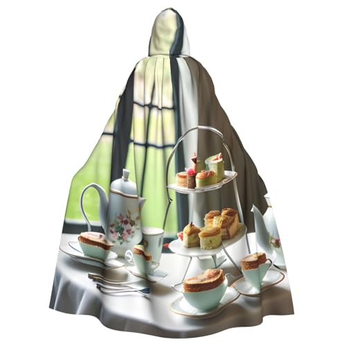 KLJnmbb Halloween-Kapuzenumhang mit Nachmittagstee-Aufdruck, voller Länge, Unisex, Cosplay-Kostüm für Erwachsene KLJnmbb Halloween-Kapuzenumhang mit Nachmittagstee-Aufdruck, voller Länge, Unisex, Cosplay-Kostüm für Erwachsene von KLJnmbb