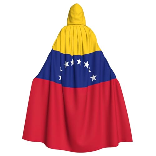 KLJnmbb Halloween-Kapuzenumhang mit Venezuela-Flagge und lebendigem Erwachsenen-Cosplay-Kostüm von KLJnmbb