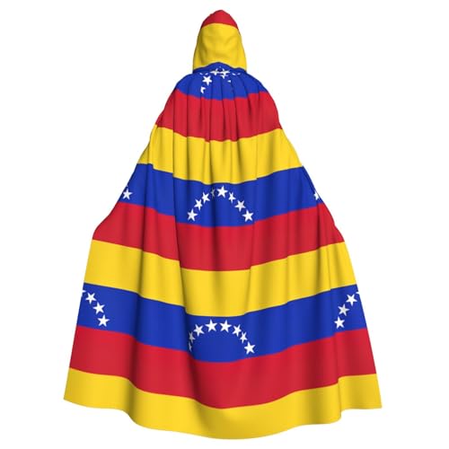 KLJnmbb Halloween-Kapuzenumhang mit Venezuela-Flagge und lebendigem Erwachsenen-Cosplay-Kostüm von KLJnmbb