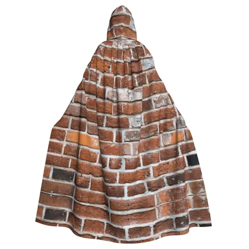 KLJnmbb Halloween-Kapuzenumhang mit altem Ziegelstein-Wanddruck, mit lebendiger voller Länge, für Erwachsene, Unisex, Cosplay-Kostüm KLJnmbb Halloween-Kapuzenumhang mit altem Ziegelstein-Wanddruck, mit lebendiger voller Länge, für Erwachsene, Unisex, Cosplay-Kostüm von KLJnmbb