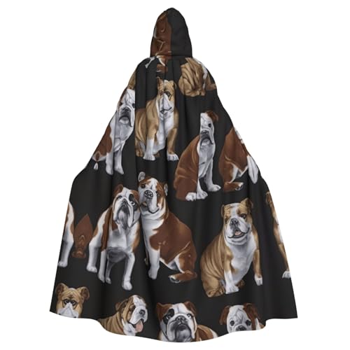 KLJnmbb Halloween-Kapuzenumhang mit englischer Bulldogge, voller Länge, Unisex, Cosplay-Kostüm für Erwachsene KLJnmbb Halloween-Kapuzenumhang mit englischer Bulldogge, voller Länge, Unisex, Cosplay-Kostüm für Erwachsene von KLJnmbb