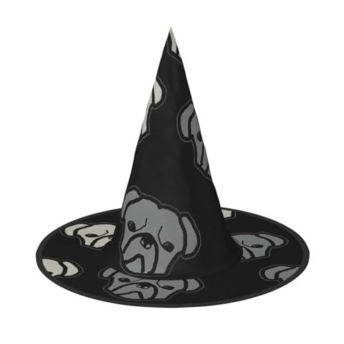 KLJnmbb Hut mit amerikanischer Bulldogge, Unisex, Halloween-Hexenhut, Erwachsene und Teenager, Mütze, Partys, Karneval, Kostüme, Mützen KLJnmbb Hut mit amerikanischer Bulldogge, Unisex, Halloween-Hexenhut, Erwachsene und Teenager, Mütze, Partys, Karneval, Kostüme, Mützen von KLJnmbb