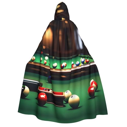KLJnmbb Kapuzenumhang mit Billard-Druck, Cosplay, Erwachsene, Halloween, Weihnachten, Karneval, Themenpartys, vielseitig einsetzbar von KLJnmbb