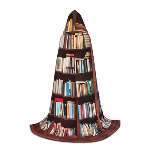 KLJnmbb Kapuzenumhang mit Bücher-Aufdruck, für Erwachsene, Teenager, Kinder, verschiedene Zauberer-Umhang, RobeHalloween, Karneval, Cosplay KLJnmbb Kapuzenumhang mit Bücher-Aufdruck, für Erwachsene, Teenager, Kinder, verschiedene Zauberer-Umhang, RobeHalloween, Karneval, Cosplay von KLJnmbb