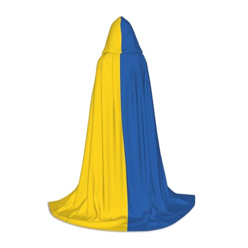 KLJnmbb Kapuzenumhang mit Flagge der Ukraine, für Erwachsene, Teenager, Kinder, verschiedene Zauberer, Umhang, Robe, Halloween, Karneval, Cosplay von KLJnmbb