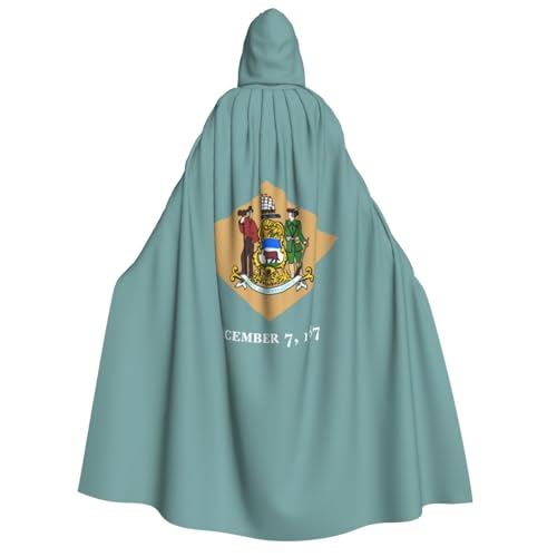KLJnmbb Kapuzenumhang mit Flagge von Delaware, Cosplay, Erwachsene, Halloween, Weihnachten, Karneval, Themenpartys, vielseitig einsetzbar KLJnmbb Kapuzenumhang mit Flagge von Delaware, Cosplay, Erwachsene, Halloween, Weihnachten, Karneval, Themenpartys, vielseitig einsetzbar von KLJnmbb