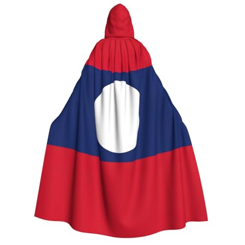 KLJnmbb Kapuzenumhang mit Flagge von Laos, Cosplay, Erwachsene, Halloween, Weihnachten, Karneval, Themenpartys, vielseitig einsetzbar KLJnmbb Kapuzenumhang mit Flagge von Laos, Cosplay, Erwachsene, Halloween, Weihnachten, Karneval, Themenpartys, vielseitig einsetzbar von KLJnmbb