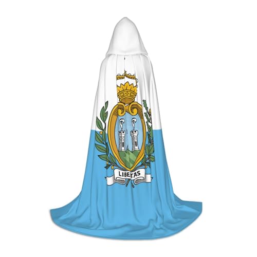 KLJnmbb Kapuzenumhang mit Flagge von San Marino, für Erwachsene, Teenager, Kinder, verschiedene Zauberer-Umhang, RobeHalloween, Karneval, Cosplay KLJnmbb Kapuzenumhang mit Flagge von San Marino, für Erwachsene, Teenager, Kinder, verschiedene Zauberer-Umhang, RobeHalloween, Karneval, Cosplay von KLJnmbb