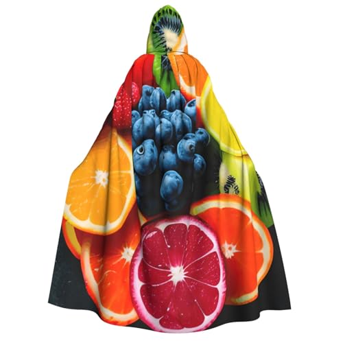 KLJnmbb Kapuzenumhang mit Frucht-Regenbogen-Druck, Cosplay, Erwachsene, Halloween, Weihnachten, Karneval, Themenpartys, vielseitig einsetzbar KLJnmbb Kapuzenumhang mit Frucht-Regenbogen-Druck, Cosplay, Erwachsene, Halloween, Weihnachten, Karneval, Themenpartys, vielseitig einsetzbar von KLJnmbb