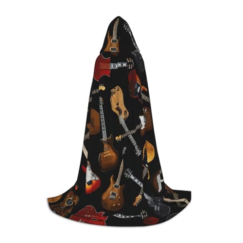 KLJnmbb Kapuzenumhang mit Gitarren-Aufdruck, für Erwachsene, Teenager, Kinder, verschiedene Zauberer-Umhang, RobeHalloween, Karneval, Cosplay KLJnmbb Kapuzenumhang mit Gitarren-Aufdruck, für Erwachsene, Teenager, Kinder, verschiedene Zauberer-Umhang, RobeHalloween, Karneval, Cosplay von KLJnmbb