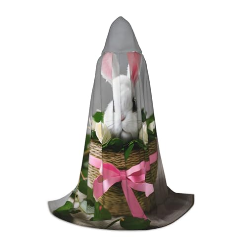 KLJnmbb Kapuzenumhang mit Hasen-Rosetten-Druck, für Erwachsene, Teenager, Kinder, verschiedene Zauberer-Umhang, RobeHalloween, Karneval, Cosplay KLJnmbb Kapuzenumhang mit Hasen-Rosetten-Druck, für Erwachsene, Teenager, Kinder, verschiedene Zauberer-Umhang, RobeHalloween, Karneval, Cosplay von KLJnmbb