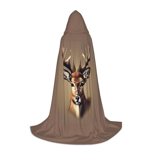KLJnmbb Kapuzenumhang mit Hirschkopf-Druck, für Erwachsene, Teenager, Kinder, verschiedene Zauberer-Umhang, RobeHalloween, Karneval, Cosplay KLJnmbb Kapuzenumhang mit Hirschkopf-Druck, für Erwachsene, Teenager, Kinder, verschiedene Zauberer-Umhang, RobeHalloween, Karneval, Cosplay von KLJnmbb