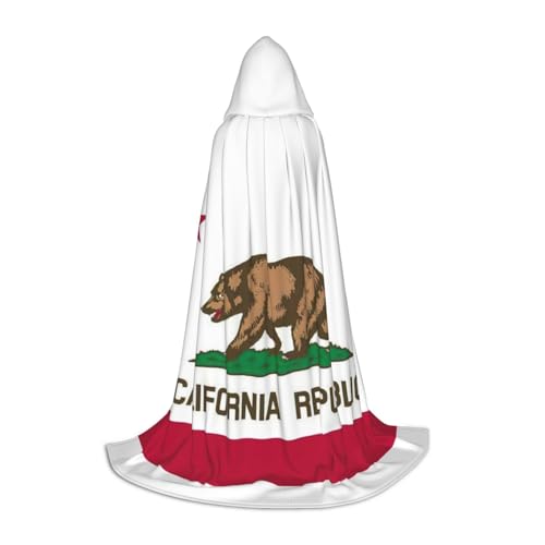KLJnmbb Kapuzenumhang mit Kalifornien-Flagge, für Erwachsene, Teenager, Kinder, verschiedene Zauberer-Umhang, RobeHalloween, Karneval, Cosplay KLJnmbb Kapuzenumhang mit Kalifornien-Flagge, für Erwachsene, Teenager, Kinder, verschiedene Zauberer-Umhang, RobeHalloween, Karneval, Cosplay von KLJnmbb
