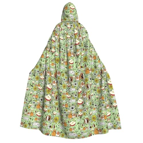 KLJnmbb Kapuzenumhang mit Meerschweinchen-Aufdruck, Cosplay, Erwachsene, Halloween, Weihnachten, Karneval, Motto-Partys, vielseitig einsetzbar von KLJnmbb