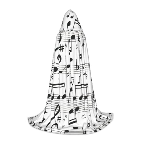 KLJnmbb Kapuzenumhang mit Musiknoten-Aufdruck, für Erwachsene, Teenager, Kinder, verschiedene Zauberer-Umhang, RobeHalloween, Karneval, Cosplay KLJnmbb Kapuzenumhang mit Musiknoten-Aufdruck, für Erwachsene, Teenager, Kinder, verschiedene Zauberer-Umhang, RobeHalloween, Karneval, Cosplay von KLJnmbb