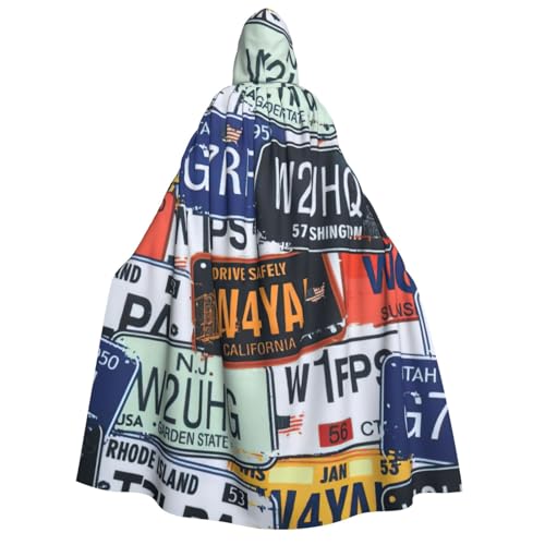 KLJnmbb Kapuzenumhang mit Nummernschild-Druck, Cosplay, Erwachsene, Halloween, Weihnachten, Karneval, Themenpartys, vielseitig einsetzbar KLJnmbb Kapuzenumhang mit Nummernschild-Druck, Cosplay, Erwachsene, Halloween, Weihnachten, Karneval, Themenpartys, vielseitig einsetzbar von KLJnmbb