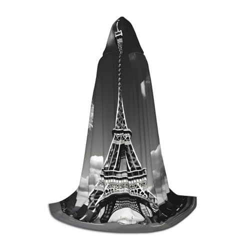 KLJnmbb Kapuzenumhang mit Paris, Eiffelturm und Wolkendruck, für Erwachsene, Teenager, Kinder, verschiedene Zauberer-Umhang, Robe, Halloween, Karneval, Cosplay KLJnmbb Kapuzenumhang mit Paris, Eiffelturm und Wolkendruck, für Erwachsene, Teenager, Kinder, verschiedene Zauberer-Umhang, Robe, Halloween, Karneval, Cosplay von KLJnmbb
