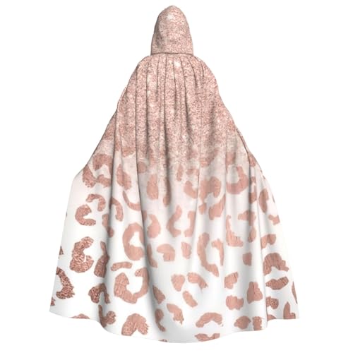 KLJnmbb Kapuzenumhang mit Roségold-Glitzer-Druck, Cosplay, Erwachsene, Halloween, Weihnachten, Karneval, Themenpartys, vielseitig einsetzbar von KLJnmbb