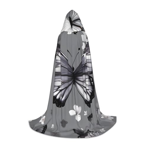 KLJnmbb Kapuzenumhang mit Schmetterlings-Aufdruck, für Erwachsene, Teenager, Kinder, verschiedene Zauberer-Umhang, Robe, Halloween, Karneval, Cosplay KLJnmbb Kapuzenumhang mit Schmetterlings-Aufdruck, für Erwachsene, Teenager, Kinder, verschiedene Zauberer-Umhang, Robe, Halloween, Karneval, Cosplay von KLJnmbb