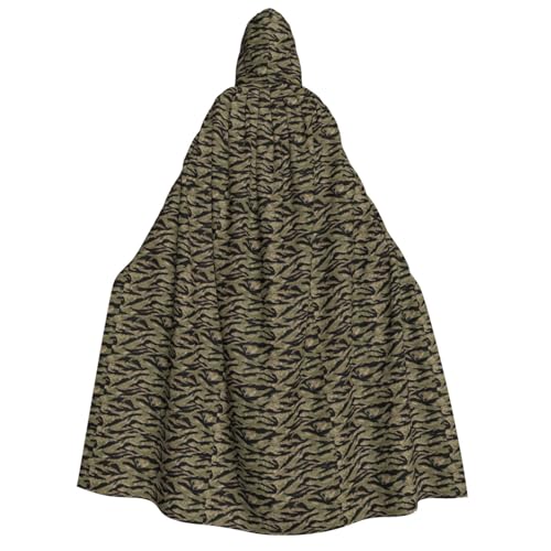 KLJnmbb Kapuzenumhang mit Tigerstreifen, Camouflage-Druck, Cosplay, Erwachsene, Halloween, Weihnachten, Karneval, Motto-Partys, vielseitig einsetzbar von KLJnmbb