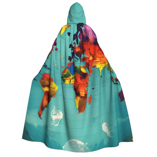 KLJnmbb Kapuzenumhang mit Weltkarten-Druck, Cosplay, Erwachsene, Halloween, Weihnachten, Karneval, Themenpartys, vielseitig einsetzbar KLJnmbb Kapuzenumhang mit Weltkarten-Druck, Cosplay, Erwachsene, Halloween, Weihnachten, Karneval, Themenpartys, vielseitig einsetzbar von KLJnmbb