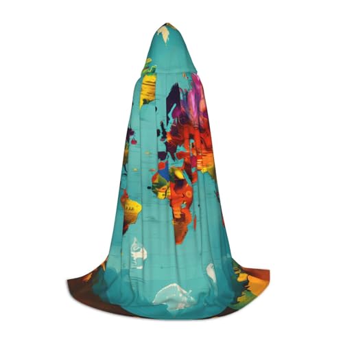 KLJnmbb Kapuzenumhang mit Weltkarten-Druck, für Erwachsene, Teenager, Kinder, verschiedene Zauberer-Umhang, RobeHalloween, Karneval, Cosplay KLJnmbb Kapuzenumhang mit Weltkarten-Druck, für Erwachsene, Teenager, Kinder, verschiedene Zauberer-Umhang, RobeHalloween, Karneval, Cosplay von KLJnmbb