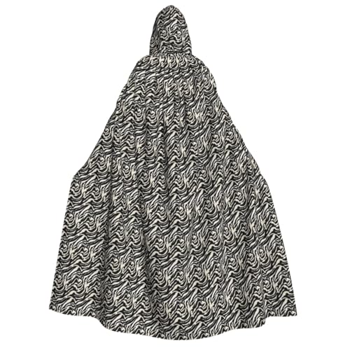 KLJnmbb Kapuzenumhang mit Zebra-Tierdruck, Cosplay, Erwachsene, Halloween, Weihnachten, Karneval, Motto-Partys, vielseitig einsetzbar von KLJnmbb