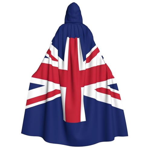 KLJnmbb Kapuzenumhang mit britischer Flagge, Cosplay, Erwachsene, Halloween, Weihnachten, Karneval, Themenpartys, vielseitig einsetzbar von KLJnmbb