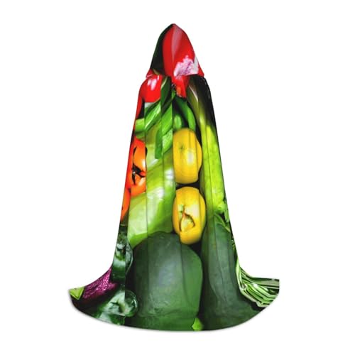 KLJnmbb Kapuzenumhang mit frischem Gemüse, Obst, für Erwachsene, Teenager, Kinder, verschiedene Zauberer, Umhang, RobeHalloween, Karneval, Cosplay KLJnmbb Kapuzenumhang mit frischem Gemüse, Obst, für Erwachsene, Teenager, Kinder, verschiedene Zauberer, Umhang, RobeHalloween, Karneval, Cosplay von KLJnmbb
