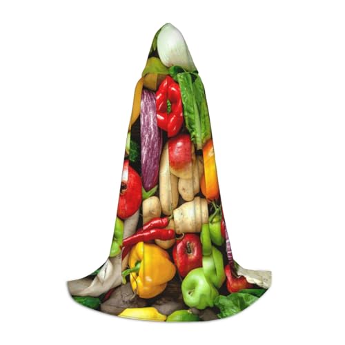 KLJnmbb Kapuzenumhang mit frischem Obst und Gemüse, für Erwachsene, Teenager, Kinder, verschiedene Zauberer-Umhang, RobeHalloween, Karneval, Cosplay KLJnmbb Kapuzenumhang mit frischem Obst und Gemüse, für Erwachsene, Teenager, Kinder, verschiedene Zauberer-Umhang, RobeHalloween, Karneval, Cosplay von KLJnmbb