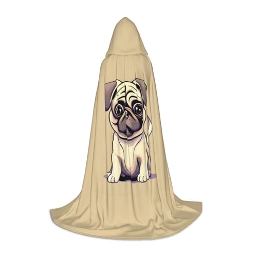 KLJnmbb Kapuzenumhang mit lustigem Cartoon-Mops-Motiv, für Erwachsene, Teenager, Kinder, verschiedene Zauberer-Umhang, Halloween, Karneval, Cosplay KLJnmbb Kapuzenumhang mit lustigem Cartoon-Mops-Motiv, für Erwachsene, Teenager, Kinder, verschiedene Zauberer-Umhang, Halloween, Karneval, Cosplay von KLJnmbb