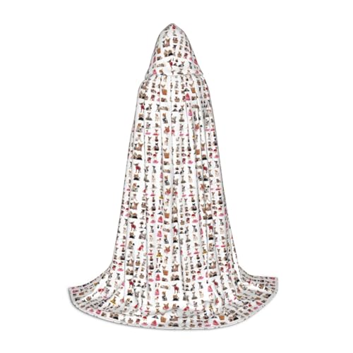 KLJnmbb Kapuzenumhang mit niedlichem Chihuahua-Mopsmuster, für Erwachsene, Teenager, Kinder, verschiedene Zauberer-Umhang, Robe, Halloween, Karneval, Cosplay KLJnmbb Kapuzenumhang mit niedlichem Chihuahua-Mopsmuster, für Erwachsene, Teenager, Kinder, verschiedene Zauberer-Umhang, Robe, Halloween, Karneval, Cosplay von KLJnmbb