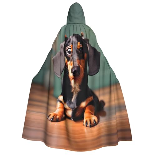 KLJnmbb Kapuzenumhang mit süßem Dackel-Druck, Cosplay, Erwachsene, Halloween, Weihnachten, Karneval, Motto-Partys, vielseitig einsetzbar KLJnmbb Kapuzenumhang mit süßem Dackel-Druck, Cosplay, Erwachsene, Halloween, Weihnachten, Karneval, Motto-Partys, vielseitig einsetzbar von KLJnmbb