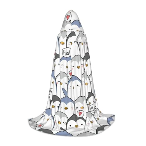 KLJnmbb Kapuzenumhang mit süßem Pinguin-Druck, für Erwachsene, Teenager, Kinder, verschiedene Zauberer-Umhang, RobeHalloween, Karneval, Cosplay KLJnmbb Kapuzenumhang mit süßem Pinguin-Druck, für Erwachsene, Teenager, Kinder, verschiedene Zauberer-Umhang, RobeHalloween, Karneval, Cosplay von KLJnmbb