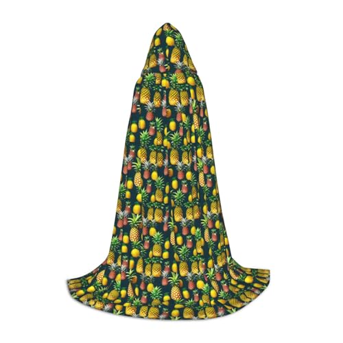 KLJnmbb Kapuzenumhang mit tropischen Früchten, Ananas-Druck, für Erwachsene, Teenager, Kinder, verschiedene Zauberer, Umhang, Halloween, Karneval, Cosplay KLJnmbb Kapuzenumhang mit tropischen Früchten, Ananas-Druck, für Erwachsene, Teenager, Kinder, verschiedene Zauberer, Umhang, Halloween, Karneval, Cosplay von KLJnmbb