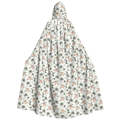 KLJnmbb Kapuzenumhang mit tropischen Palmen, Cosplay, Erwachsene, Halloween, Weihnachten, Karneval, Themenpartys, vielseitig einsetzbar von KLJnmbb