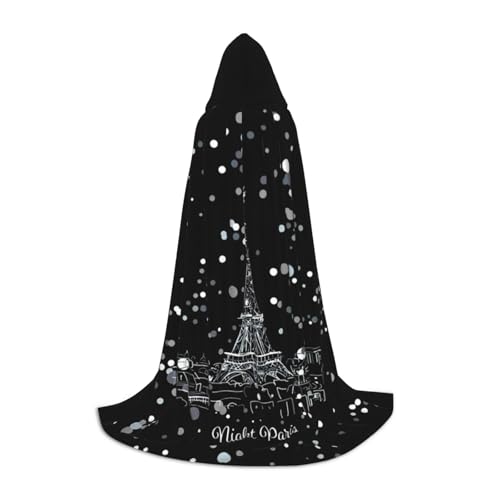 KLJnmbb Night Paris Kapuzenumhang mit Eiffelturm-Druck, für Erwachsene, Teenager, Kinder, verschiedene Zauberer-Umhang, RobeHalloween, Karneval, Cosplay KLJnmbb Night Paris Kapuzenumhang mit Eiffelturm-Druck, für Erwachsene, Teenager, Kinder, verschiedene Zauberer-Umhang, RobeHalloween, Karneval, Cosplay von KLJnmbb