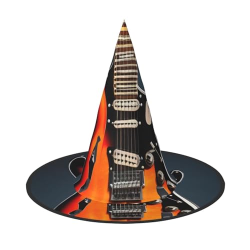KLJnmbb Orange E-Gitarren Druck Unisex Halloween Hexenhut Erwachsene und Jugendliche Cap Party Karneval Kostüme Caps KLJnmbb Orange E-Gitarren Druck Unisex Halloween Hexenhut Erwachsene und Jugendliche Cap Party Karneval Kostüme Caps von KLJnmbb