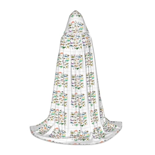 KLJnmbb Stilvoller Umhang mit Kapuze und Dinosaurier-Druck, für Erwachsene, Teenager, Kinder, verschiedene Zauberer-Umhang, Robe, Halloween, Karneval, Cosplay KLJnmbb Stilvoller Umhang mit Kapuze und Dinosaurier-Druck, für Erwachsene, Teenager, Kinder, verschiedene Zauberer-Umhang, Robe, Halloween, Karneval, Cosplay von KLJnmbb