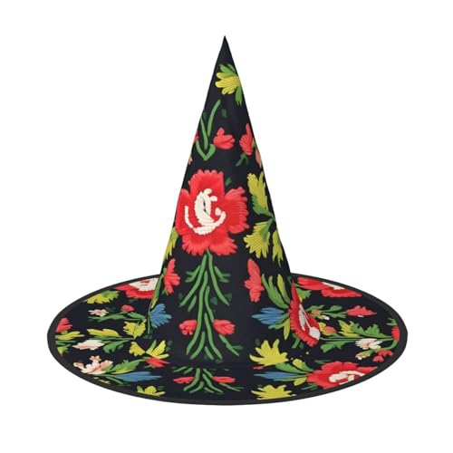 KLJnmbb Ukrainische Stickerei-Stil Rose Druck Unisex Halloween Hexenhut Erwachsene und Jugendliche Kappe Party Karneval Kostüme Caps KLJnmbb Ukrainische Stickerei-Stil Rose Druck Unisex Halloween Hexenhut Erwachsene und Jugendliche Kappe Party Karneval Kostüme Caps von KLJnmbb