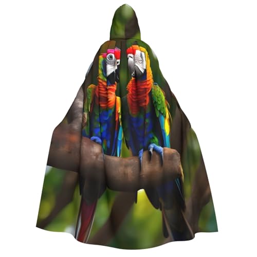 KLJnmbb Umhang mit Kapuze, Motiv: bunte Papageien auf Baum, Cosplay, Erwachsene, Halloween, Weihnachten, Karneval, Themenpartys, vielseitig einsetzbar KLJnmbb Umhang mit Kapuze, Motiv: bunte Papageien auf Baum, Cosplay, Erwachsene, Halloween, Weihnachten, Karneval, Themenpartys, vielseitig einsetzbar von KLJnmbb
