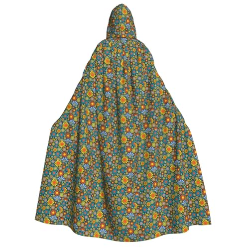 KLJnmbb Umhang mit Kapuze im Hippie-Muster, Cosplay, Erwachsene, Halloween, Weihnachten, Karneval, Themenpartys, vielseitig einsetzbar KLJnmbb Umhang mit Kapuze im Hippie-Muster, Cosplay, Erwachsene, Halloween, Weihnachten, Karneval, Themenpartys, vielseitig einsetzbar von KLJnmbb