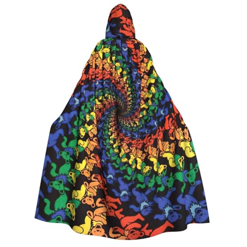 KLJnmbb Umhang mit Kapuze und Batikmotiv, für Cosplay, Erwachsene, Halloween, Weihnachten, Karneval, Motto-Partys, vielseitig einsetzbar von KLJnmbb