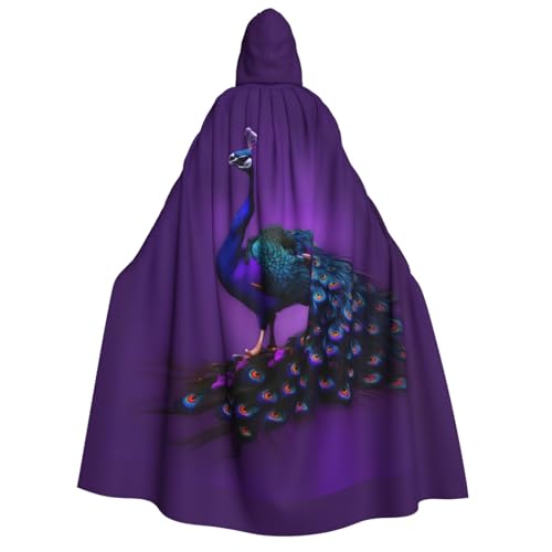 KLJnmbb Umhang mit Kapuze und Pfauenmuster, für Cosplay, Erwachsene, Halloween, Weihnachten, Karneval, Motto-Partys, vielseitig einsetzbar KLJnmbb Umhang mit Kapuze und Pfauenmuster, für Cosplay, Erwachsene, Halloween, Weihnachten, Karneval, Motto-Partys, vielseitig einsetzbar von KLJnmbb
