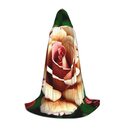 KLJnmbb Umhang mit Kapuze und Rosenblütendruck, für Erwachsene, Teenager, Kinder, verschiedene Zauberer, Umhang, RobeHalloween, Karneval, Cosplay KLJnmbb Umhang mit Kapuze und Rosenblütendruck, für Erwachsene, Teenager, Kinder, verschiedene Zauberer, Umhang, RobeHalloween, Karneval, Cosplay von KLJnmbb