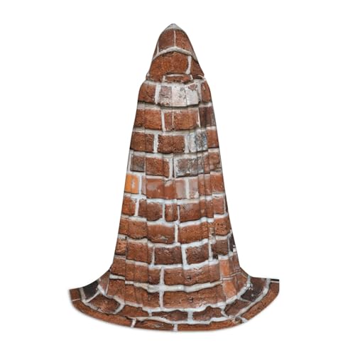 KLJnmbb Umhang mit Kapuze und altem Ziegelstein-Druck, für Erwachsene, Teenager, Kinder, verschiedene Zauberer, Umhang, RobeHalloween, Karneval, Cosplay von KLJnmbb