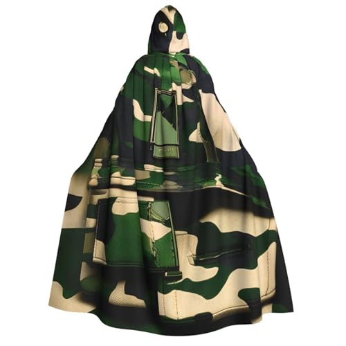 KLJnmbb Umhang mit Kapuze und digitalem Camouflage-Druck, für Cosplay, Erwachsene, Halloween, Weihnachten, Karneval, Motto-Partys, vielseitig einsetzbar KLJnmbb Umhang mit Kapuze und digitalem Camouflage-Druck, für Cosplay, Erwachsene, Halloween, Weihnachten, Karneval, Motto-Partys, vielseitig einsetzbar von KLJnmbb