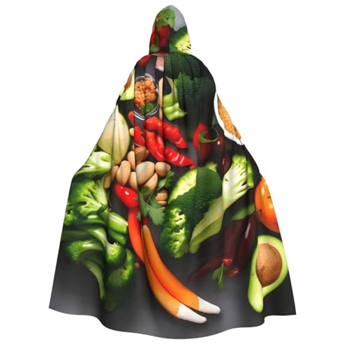 KLJnmbb Umhang mit gesundem Essen, mit Kapuze, Cosplay, Erwachsene, Halloween, Weihnachten, Karneval, Themenpartys, vielseitig einsetzbar KLJnmbb Umhang mit gesundem Essen, mit Kapuze, Cosplay, Erwachsene, Halloween, Weihnachten, Karneval, Themenpartys, vielseitig einsetzbar von KLJnmbb