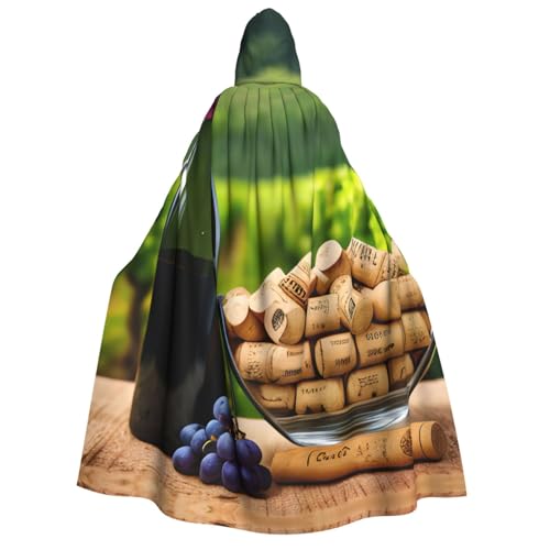 KLJnmbb Weinflaschenkorken, Trauben-Druck, Kapuzenumhang, Cosplay, Erwachsene, Halloween, Weihnachten, Karneval, Motto-Partys, vielseitig einsetzbar KLJnmbb Weinflaschenkorken, Trauben-Druck, Kapuzenumhang, Cosplay, Erwachsene, Halloween, Weihnachten, Karneval, Motto-Partys, vielseitig einsetzbar von KLJnmbb